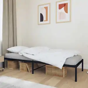 Comparateur de prix : vidaXL Cadre de lit métal noir 90x190 cm