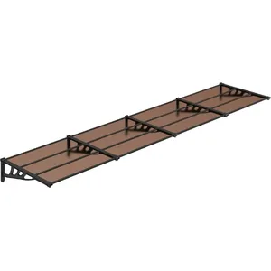 Comparateur de prix : vidaXL Auvent de porte Noir 396x90 cm Polycarbonate