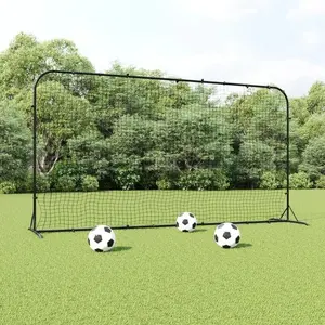 Comparateur de prix : vidaXL Filet de rebond de football noir 366x90x183 cm PEHD