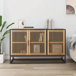 vidaXL Buffet noir 105x30x65 cm bois d'ingénierie pas cher