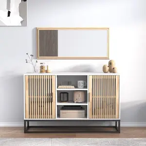 vidaXL Buffet blanc 105x30x65 cm bois d'ingénierie pas cher