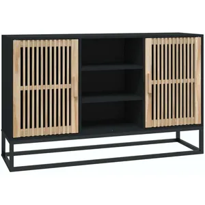 vidaXL Buffet noir 105x30x65 cm bois d'ingénierie