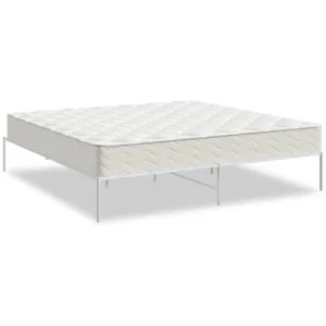 vidaXL Cadre de lit métal blanc 183x213 cm pas cher
