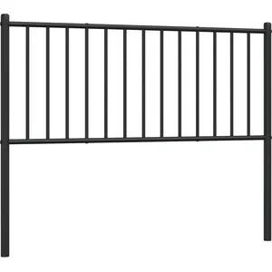 vidaXL Tête de lit métal noir 75 cm