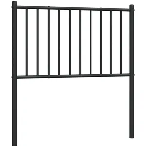 vidaXL Tête de lit métal noir 100 cm pas cher