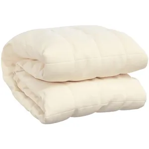 vidaXL Couverture lestée Crème clair 140x200 cm 6 kg Tissu pas cher
