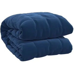 Comparateur de prix : vidaXL Couverture lestée Bleu 220x230 cm 15 kg Tissu