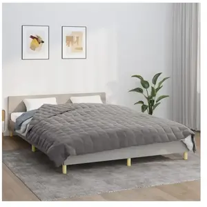 vidaXL Couverture lestée Gris 200x230 cm 9 kg Tissu