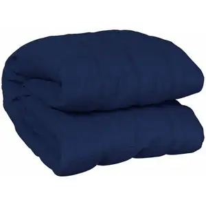 vidaXL Couverture lestée Bleu 220x230 cm 15 kg Tissu pas cher