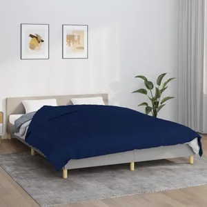 vidaXL Couverture lestée Bleu 200x230 cm 13 kg Tissu pas cher