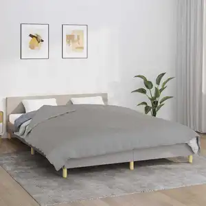 vidaXL Couverture lestée Gris 200x220 cm 13 kg Tissu pas cher