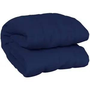 vidaXL Couverture lestée Bleu 122x183 cm 9 kg Tissu pas cher