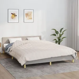vidaXL Couverture lestée Crème clair 220x240 cm 15 kg Tissu pas cher