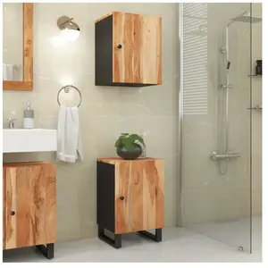 vidaXL Armoire de salle de bain 38x33x58 cm bois massif d'acacia pas cher