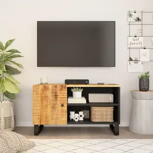 vidaXL Meuble TV 80x33x46 cm bois de manguier et d'ingénierie pas cher