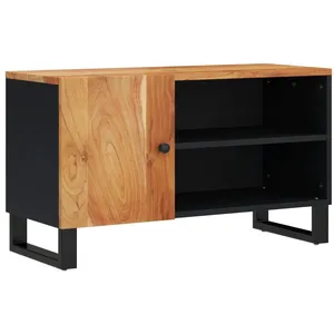 vidaXL Meuble TV 80x33x46 cm bois d'acacia solide et d'ingénierie pas cher