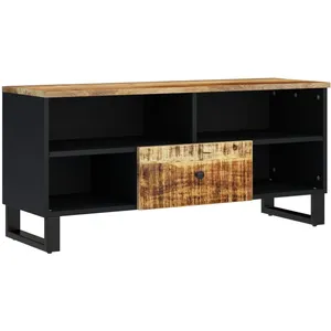 vidaXL Meuble TV 100x33x46 cm bois de manguier et d'ingénierie pas cher