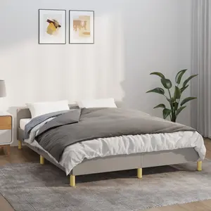Comparateur de prix : vidaXL Couverture lestée avec housse Gris 152x203 cm 7 kg Tissu