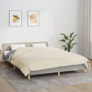 vidaXL Couverture lestée Crème clair 220x230 cm 15 kg Tissu pas cher