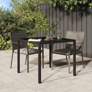 Comparateur de prix : vidaXL Vidaxl Table De Salle À Manger Marron 90x90x75 Cm Poly Rotin