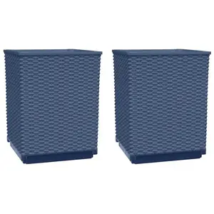 Comparateur de prix : vidaXL Jardinières 2 pcs gris foncé 30x30x37 cm polypropylène