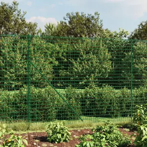 Comparateur de prix : vidaXL Clôture en treillis métallique avec bride vert 1,8x25 m