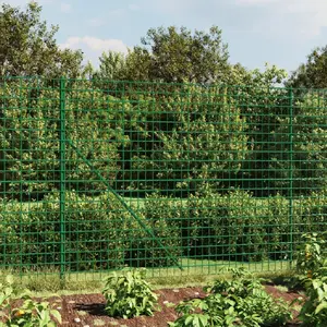 vidaXL Clôture en treillis métallique vert 2,2x25 m acier galvanisé pas cher