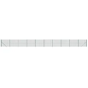 Comparateur de prix : vidaXL Clôture en treillis métallique et piquet d'ancrage vert 1,6x25m
