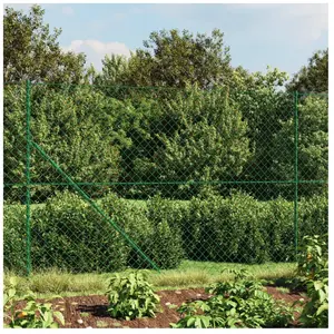 vidaXL Clôture à mailles losangées avec bride vert 2x10 m pas cher