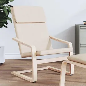 Comparateur de prix : vidaXL Chaise de relaxation Crème Tissu