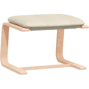 Comparateur de prix : vidaXL Repose-pied Crème 51x41x40 cm Tissu