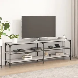 vidaXL Meuble TV sonoma gris 160x30x50 cm bois d'ingénierie pas cher