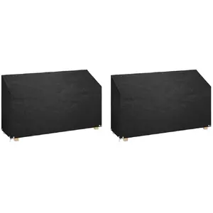 Comparateur de prix : vidaXL Housses de banc de jardin 2 pcs 12 oeillets 210x70x70/88 cm PE
