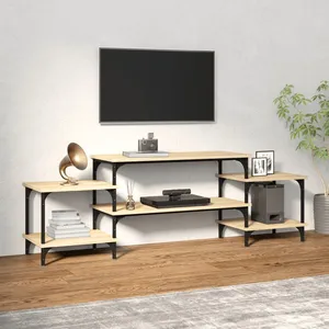 vidaXL Meuble TV Chêne sonoma 157x35x52 cm bois d'ingénierie pas cher