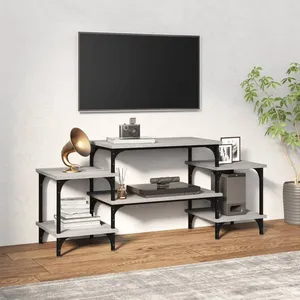 vidaXL Meuble TV Sonoma gris 117x35x52 cm Bois d'ingénierie pas cher