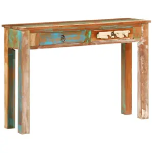 Comparateur de prix : vidaXL Table console 110x30x75 cm bois massif de récupération