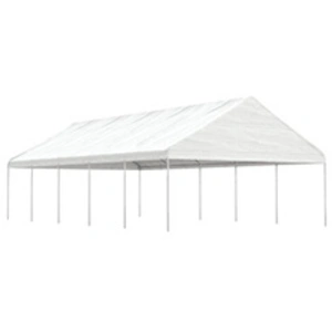 vidaXL Belvédère avec toit blanc 11,15x5,88x3,75 m polyéthylène
