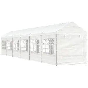 vidaXL Belvédère avec toit blanc 13,38x2,28x2,69 m polyéthylèneVendu parcarrefour