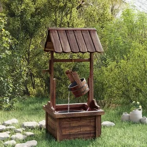 Comparateur de prix : vidaXL Puits à souhait avec pompe 57x50x112 cm bois de sapin massif