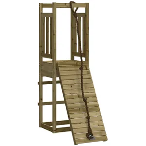 Comparateur de prix : vidaXL Maisonnette de jeu avec mur d'escalade bois de pin imprégné