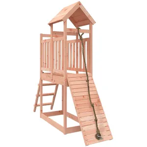 Comparateur de prix : vidaXL Maisonnette de jeu avec mur d'escalade bois massif Douglas
