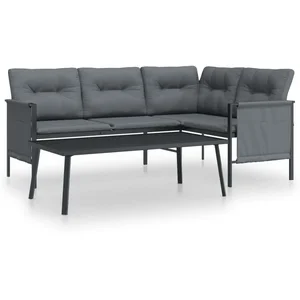 vidaXL Salon de jardin 2 pcs anthracite acier pas cher