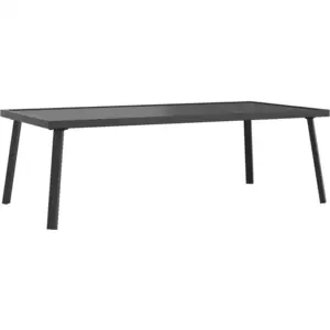 vidaXL Table basse de jardin anthracite 110x55x35 cm acier pas cher