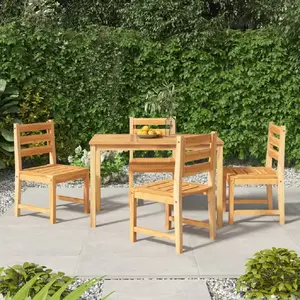 vidaXL Ensemble à manger de jardin 5pcs Bois de teck massif pas cher