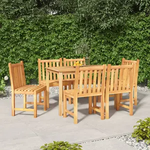 vidaXL Ensemble à manger de jardin 7 pcs Bois de teck solide pas cher