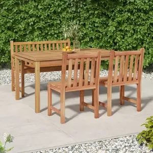 vidaXL Ensemble à manger de jardin 4 pcs Bois de teck massif pas cher