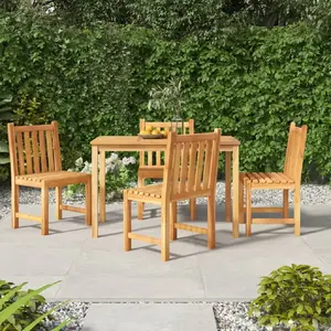vidaXL Ensemble à manger de jardin 5pcs Bois de teck massif pas cher