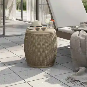 Comparateur de prix : vidaXL Boîte de rangement de jardin 4 en 1 marron clair polypropylène