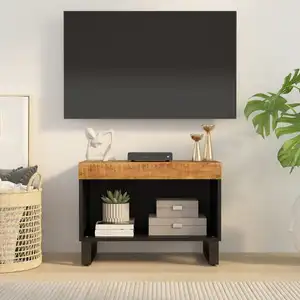 vidaXL Meuble TV 60x33x43,5 cm bois massif de manguier pas cher