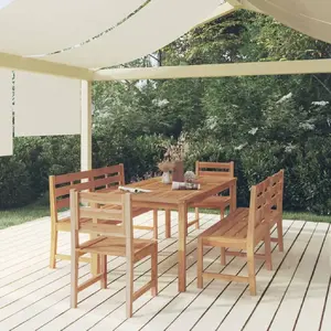vidaXL Ensemble à manger de jardin 5pcs Bois de teck massif pas cher
